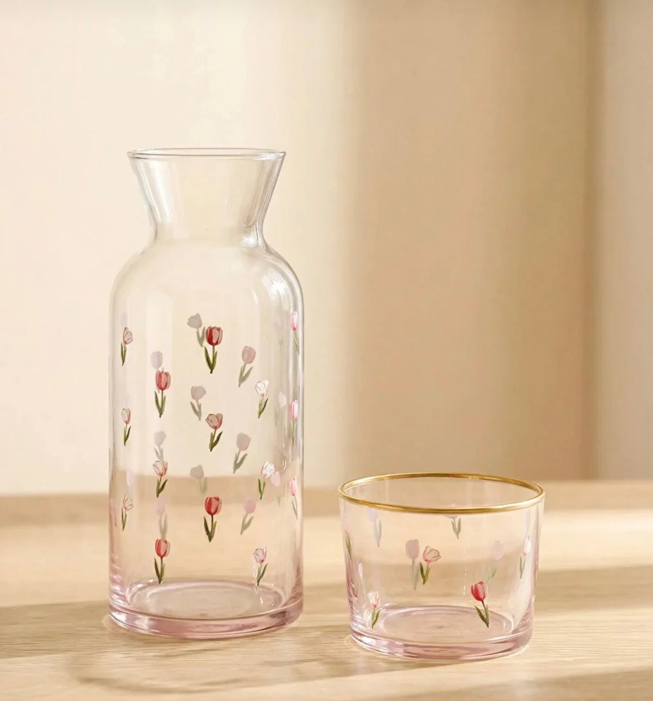 پارچ شب طرح گل ال سی هوم